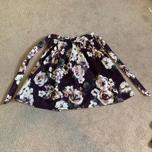 Purple floral skirt